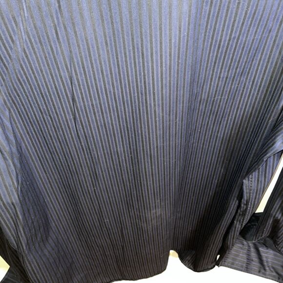 Hugo Boss Dress Shirt Mens Size Large Blue Striped French Cuffs Button Up Formal - Picture 12 of 12